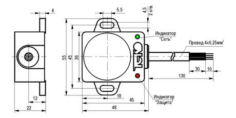 габаритные размеры BH-2K-250-2-25